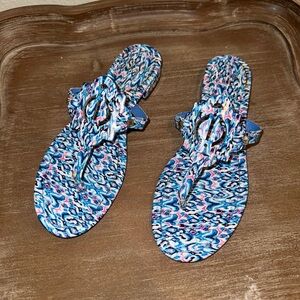 Crown & Ivy Blue and Pink Sandals